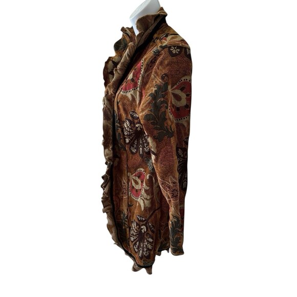 Trimdin S? Brocade Jacket Blazer Wearable Art Floral Reversible Provence Garden - Picture 5 of 14